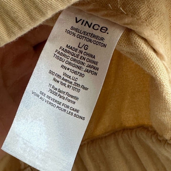 VINCE Pale Peach Cropped Blazer 100% Cotton Size L - Picture 15 of 15